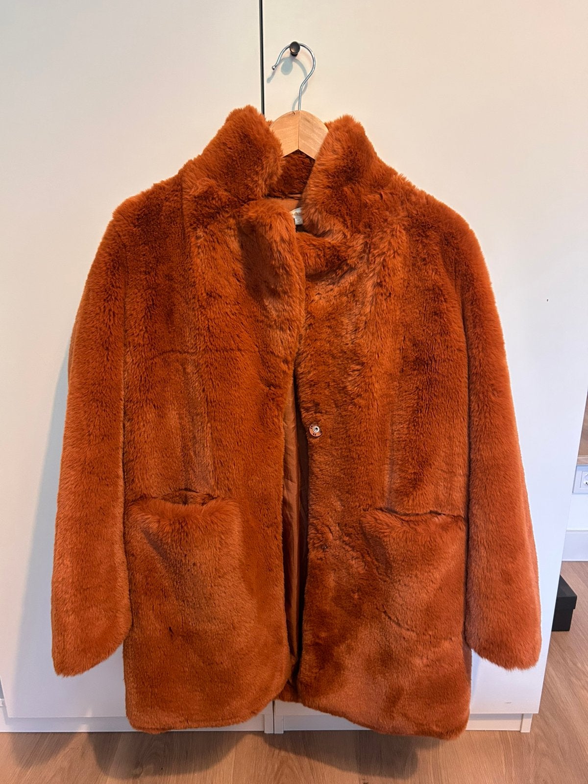 Roestbruine harige jas, Kleding | Dames, Jassen | Winter, Ophalen of Verzenden, Zo goed als nieuw, Bruin