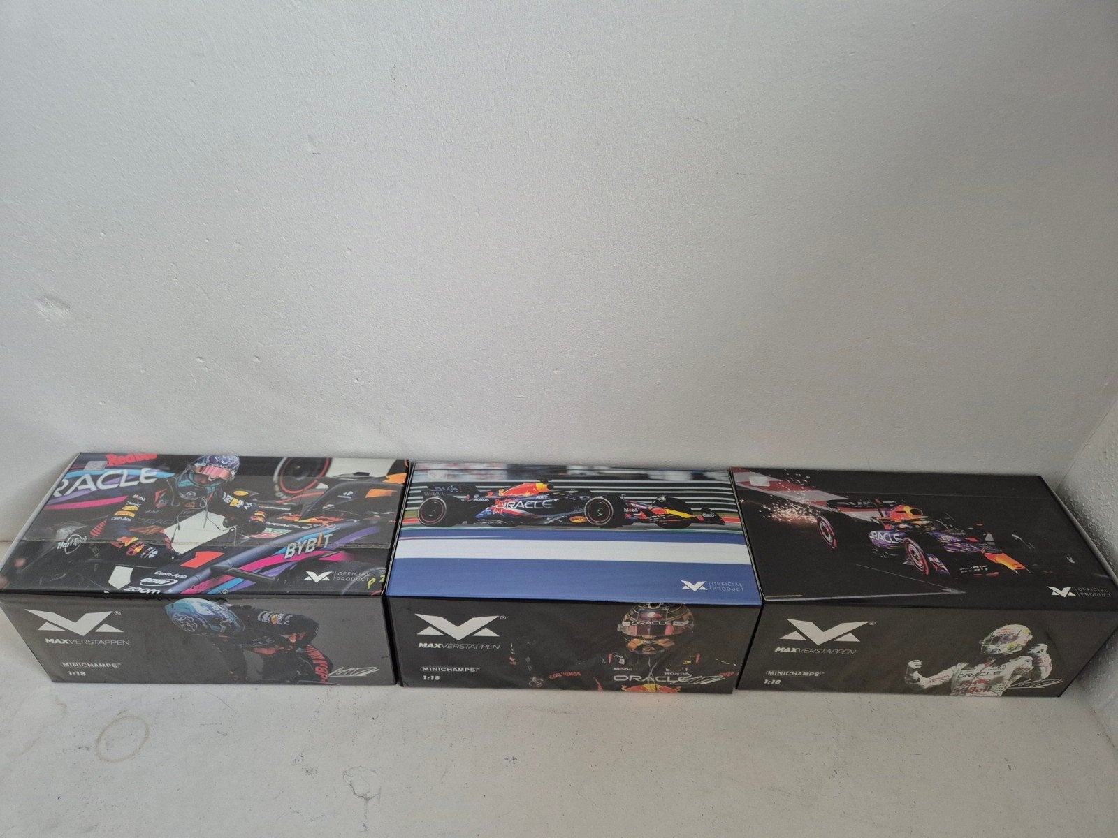 max verstappen 1:18 special livery  miami austin las vegas, Ophalen, Nieuw, Auto, MiniChamps