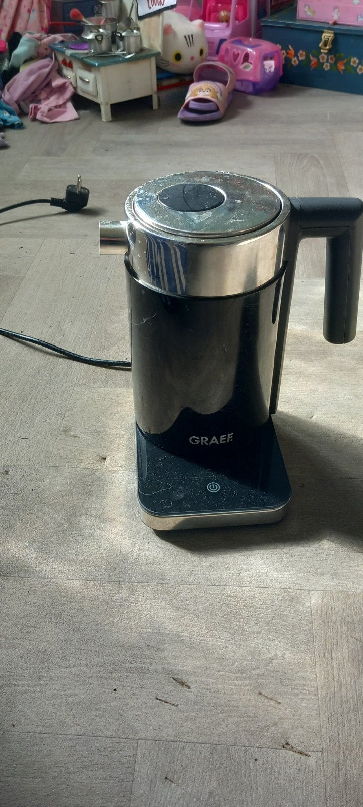 Graef waterkoker - Zwart/RVS, 1 tot 2 liter, Ophalen of Verzenden, Gebruikt, Draadloos