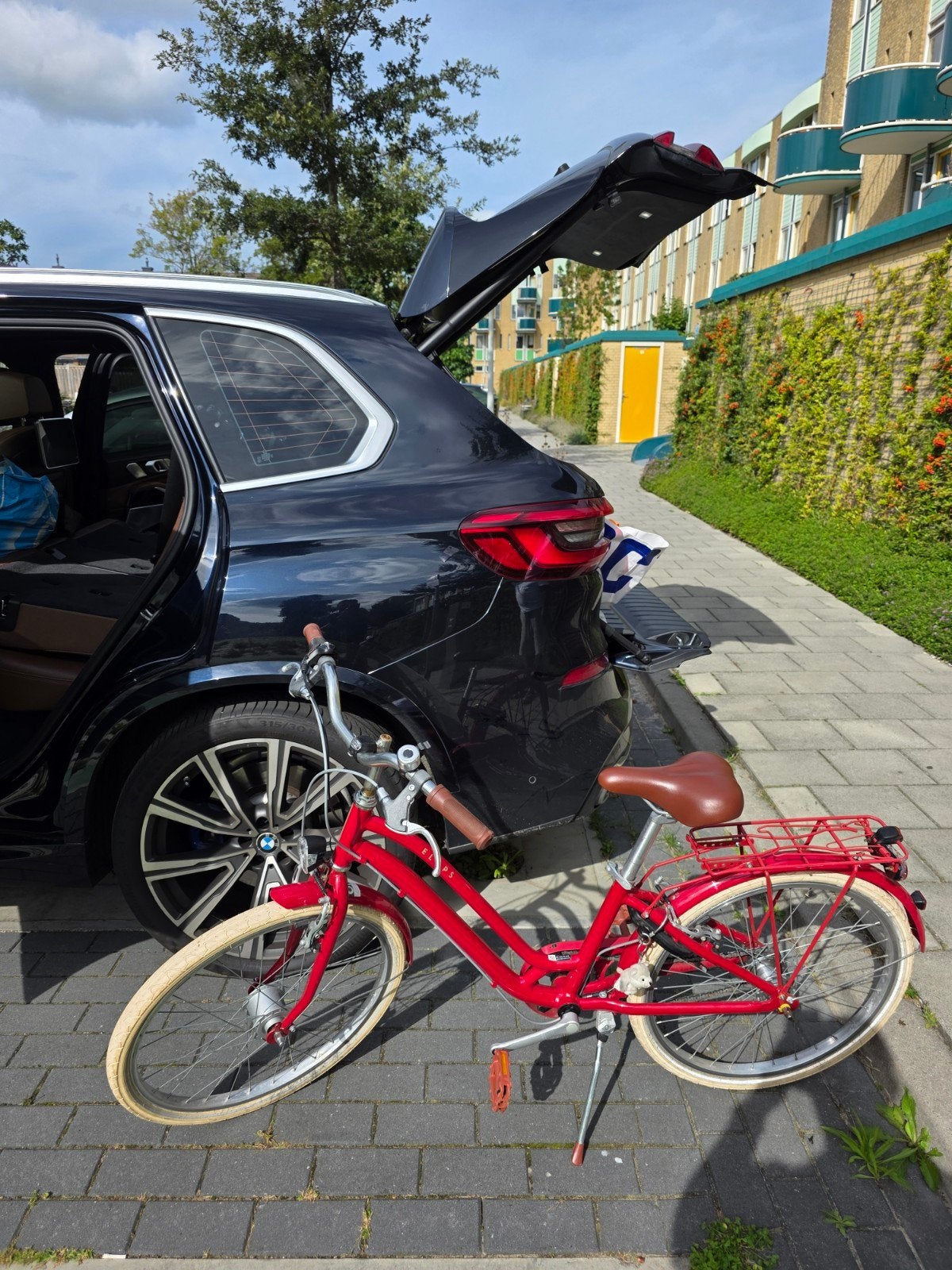 Mooie rode damesfiets met versnellingen, Fietsen en Brommers, Gebruikt, Velgrem, Versnellingen, 50 tot 53 cm
