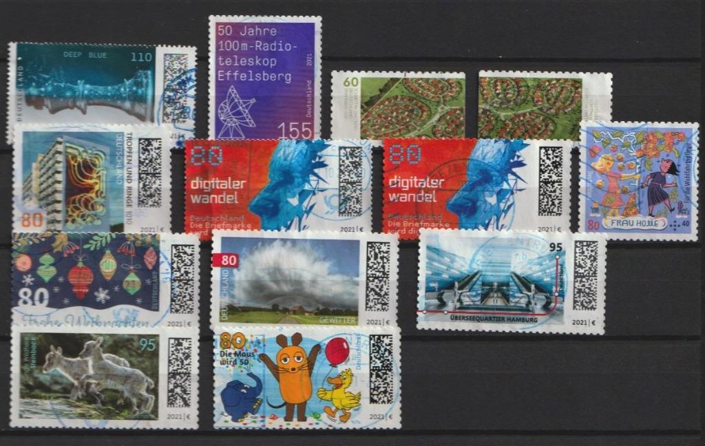 Duitsland setje zegels 2021, Ophalen of Verzenden, 1990 tot heden, Gestempeld