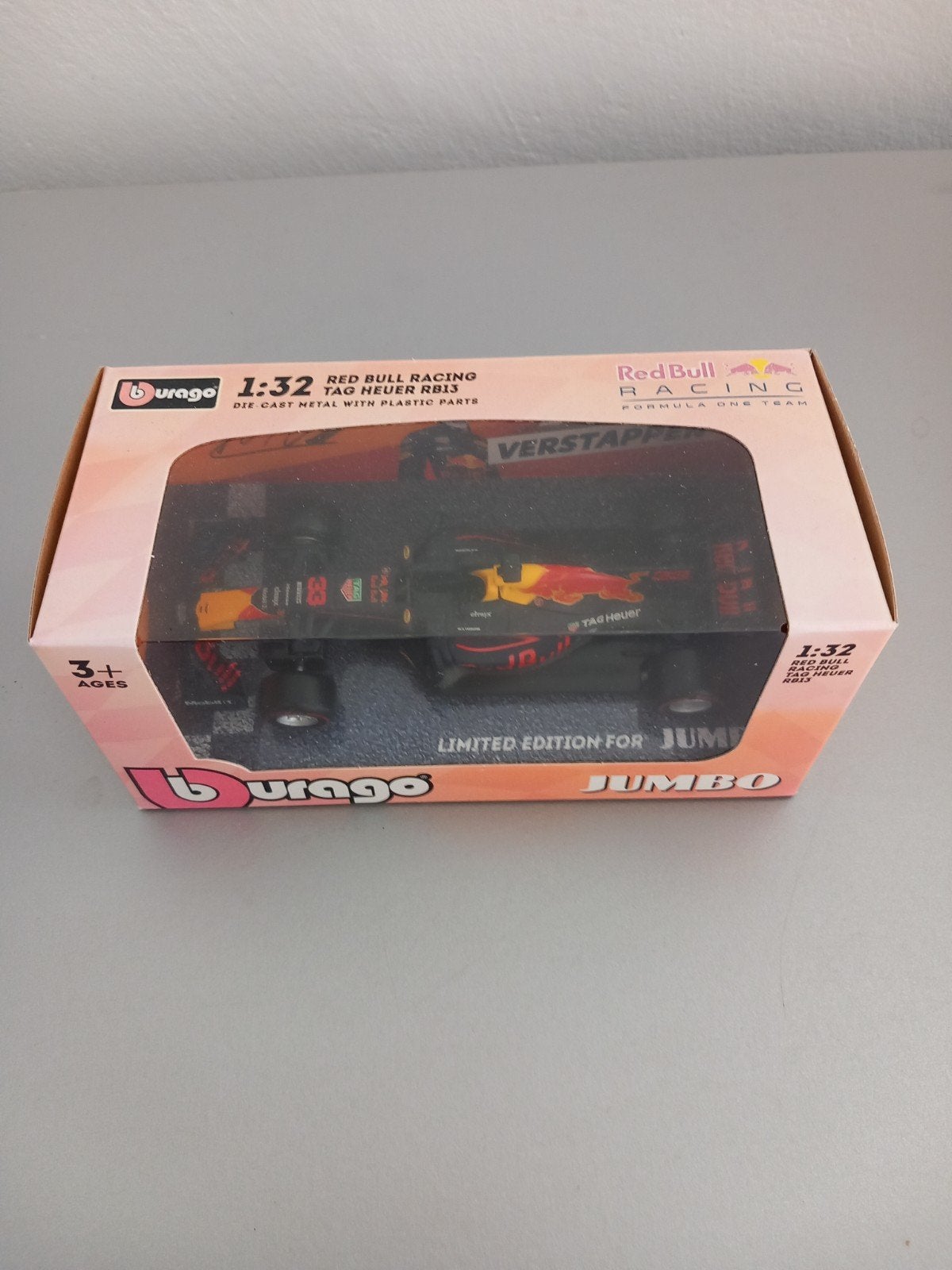 Nieuwe Burago Red Bull Racing RB13 Max Verstappen 1:32, Ophalen of Verzenden, Nieuw, Auto