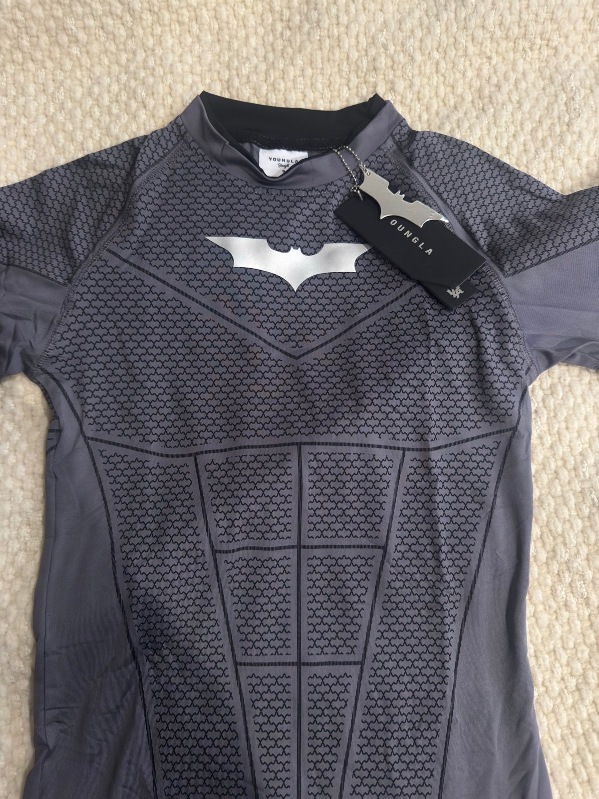 YoungLA x Batman compressie shirt grijs maat S, Fitness, Nieuw, Ophalen of Verzenden, Grijs