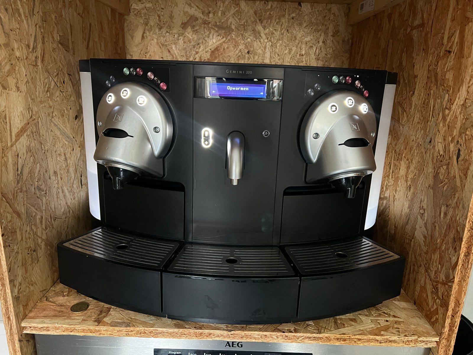 Nespresso Gemini 200 Professioneel - Goed Onderhouden, Witgoed en Apparatuur, Ophalen, Koffiepads en cups, 10 kopjes of meer, Koffiemachine