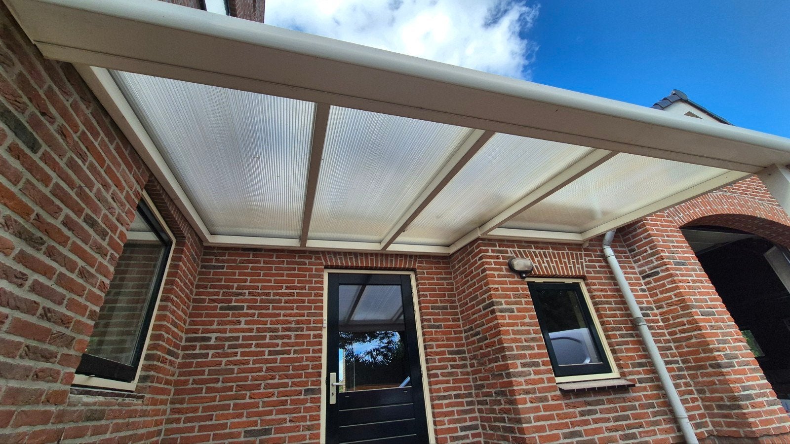 Aluminium afdak met polycarbonaat platen, Ophalen of Verzenden, Gebruikt, Overige typen