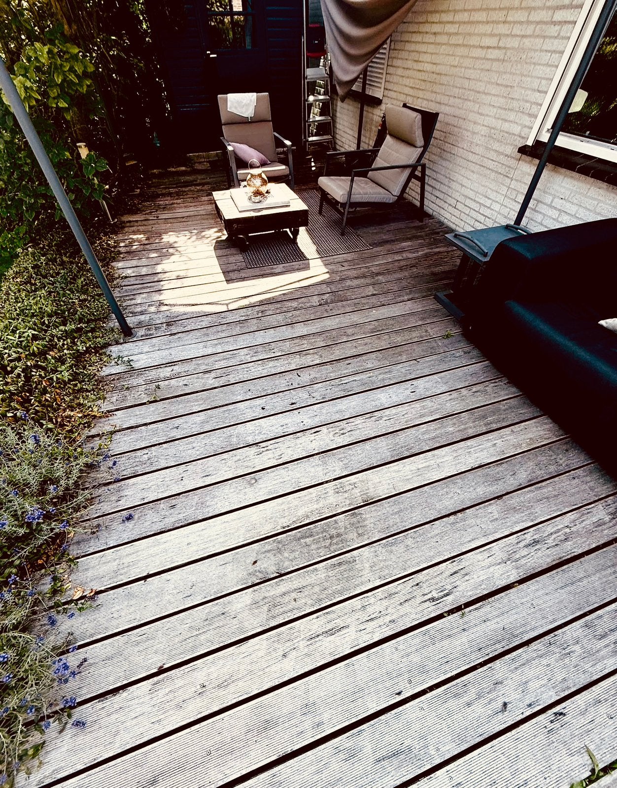 Houten Terrasplanken, vlonderdelen, Ophalen, Gebruikt, Hout
