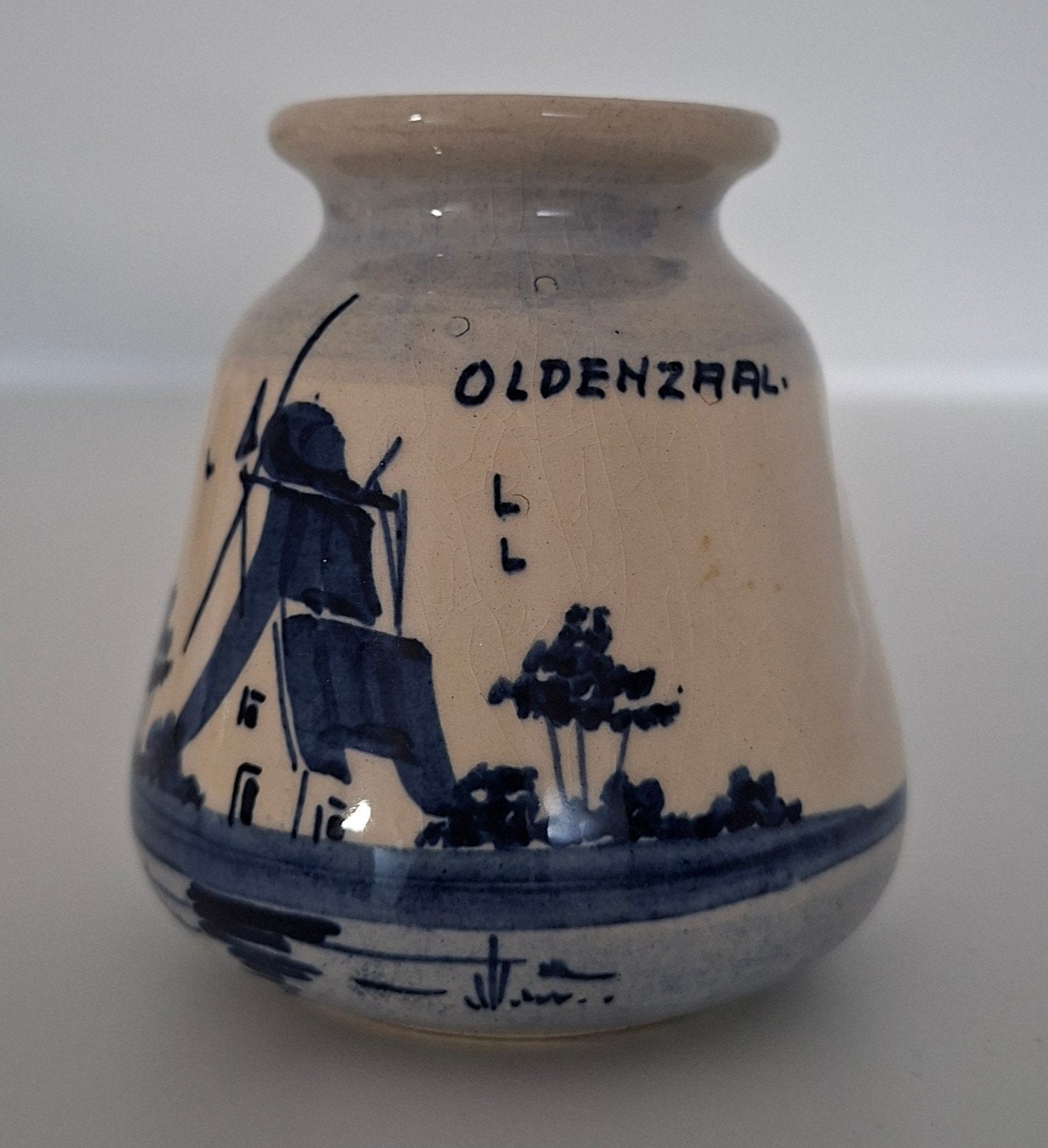 Souvenir vaasje van Oldenzaal - Delfts blauw stijl, Ophalen of Verzenden