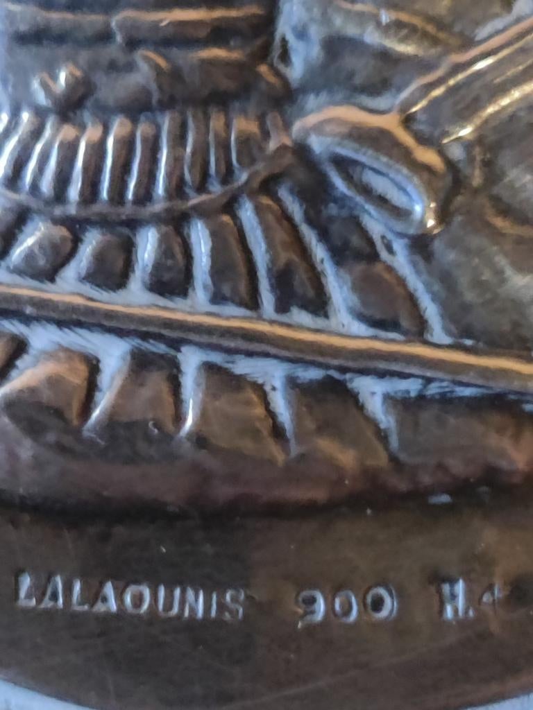 Zilveren schaal met ruiterreliëf, Ilias Lalaounis 900 H.4, Ophalen of Verzenden
