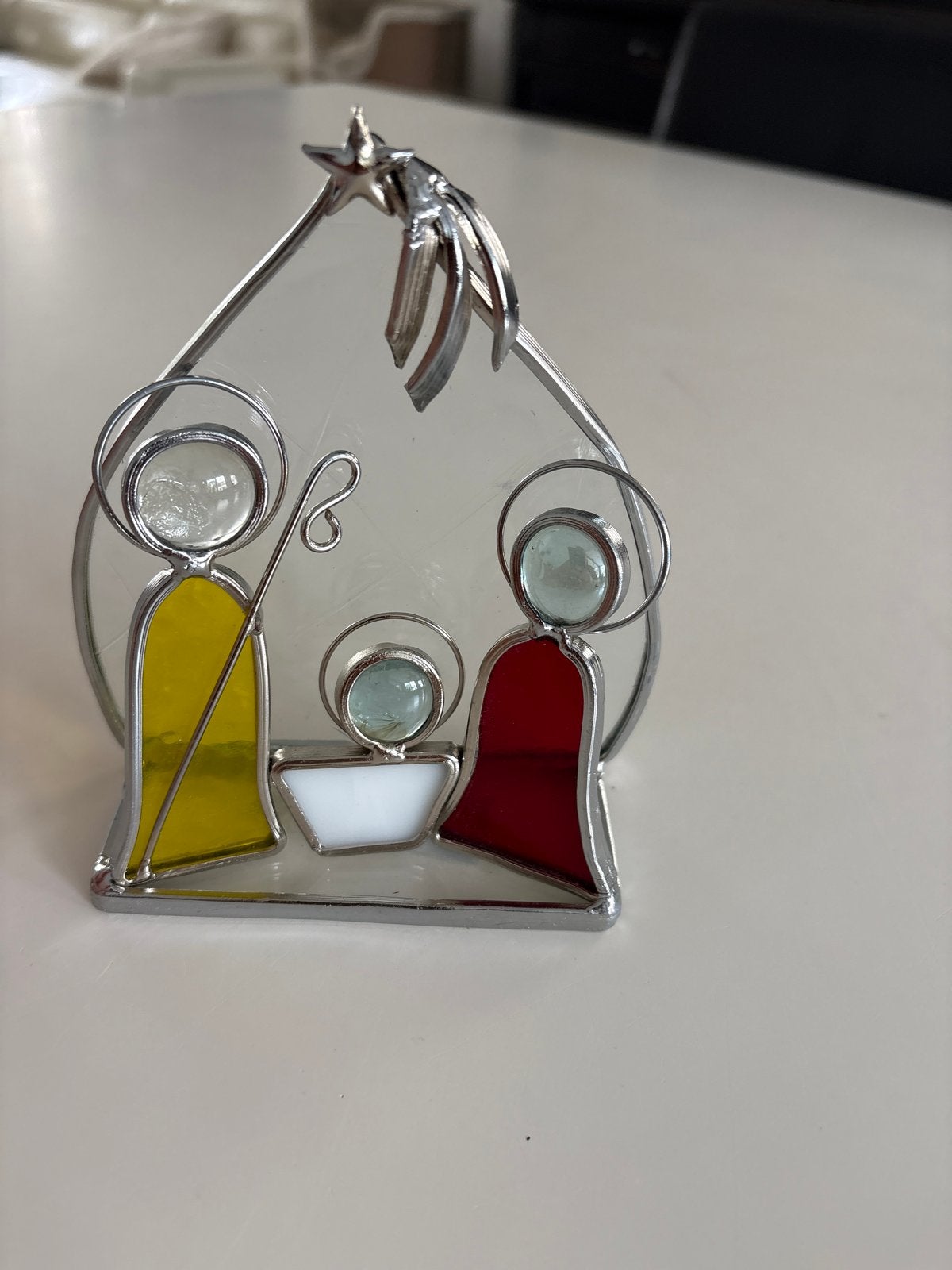 Kerststal glas in lood, Diversen, Kerst, Ophalen of Verzenden, Nieuw
