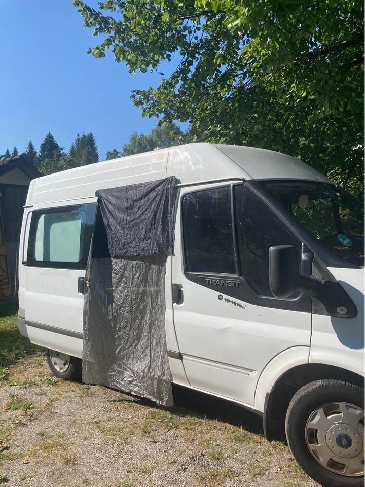 Ford transit 2008 zelfbouw camper wit, Auto's, Euro 5, Stof, 2000 kg, Wit