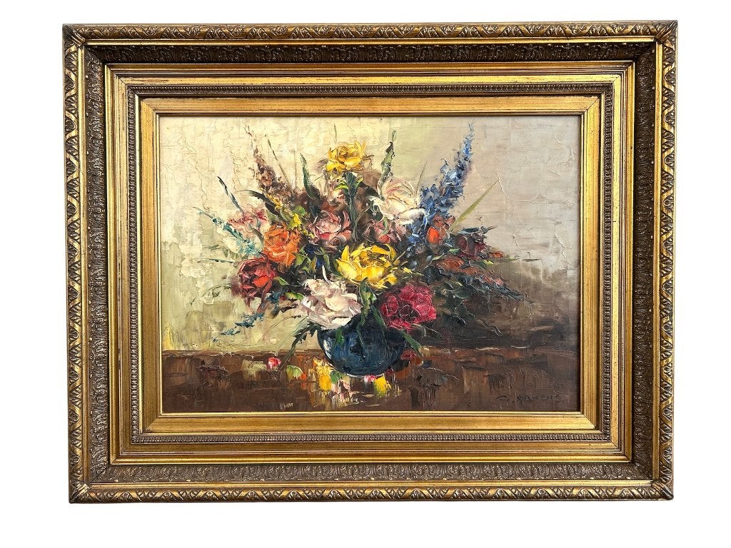 Klassiek Bloemenstilleven G.J. Ernens in baroklijst # 203, Ophalen