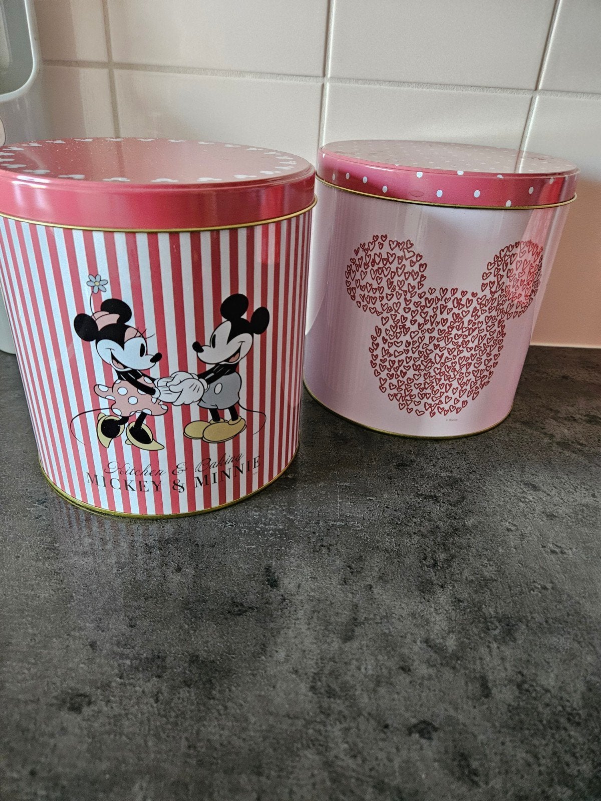2 Mickey Mouse Disney blikken - Kitchen & Baking, Ophalen of Verzenden, Mickey Mouse, Gebruikt, Overige typen