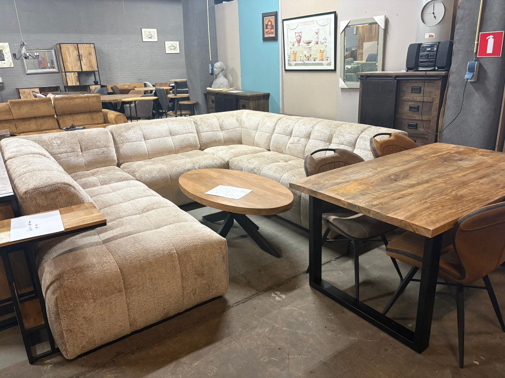 Hoekbank tilburg direct leverbaar 250x285x255, Ophalen, 250 tot 300 cm, Outletliving7@gmail.com, Nieuw