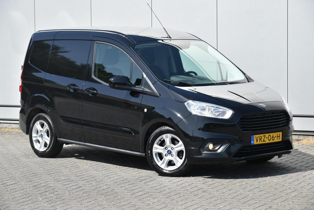 Ford Transit Courier 1.5 TDCI Limited Airco Cruise Trekhaak, Auto's, Stof, Zwart, Origineel Nederlands, Bluetooth