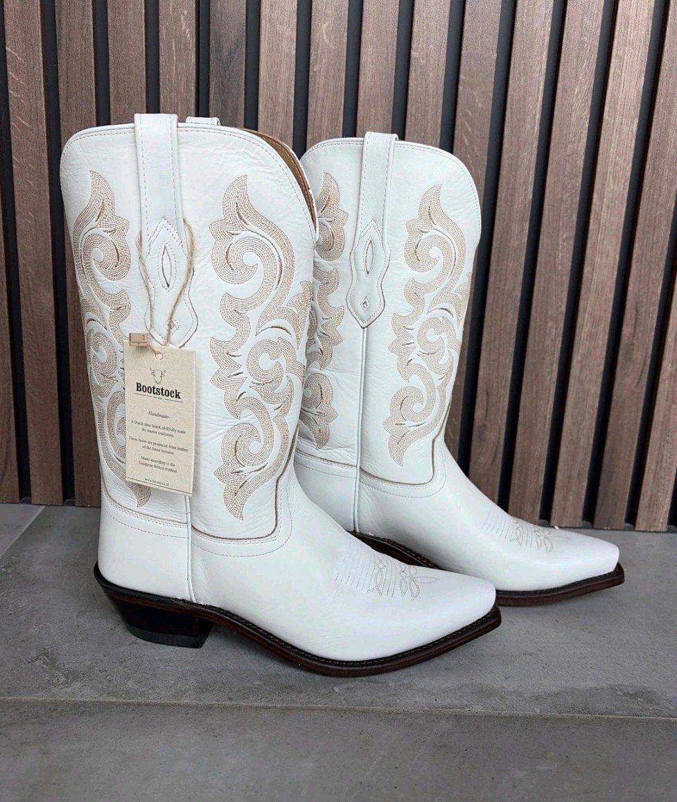 Prachtige cowboylaarzen van bootstock, Hoge laarzen, Wit, Nieuw, Ophalen of Verzenden