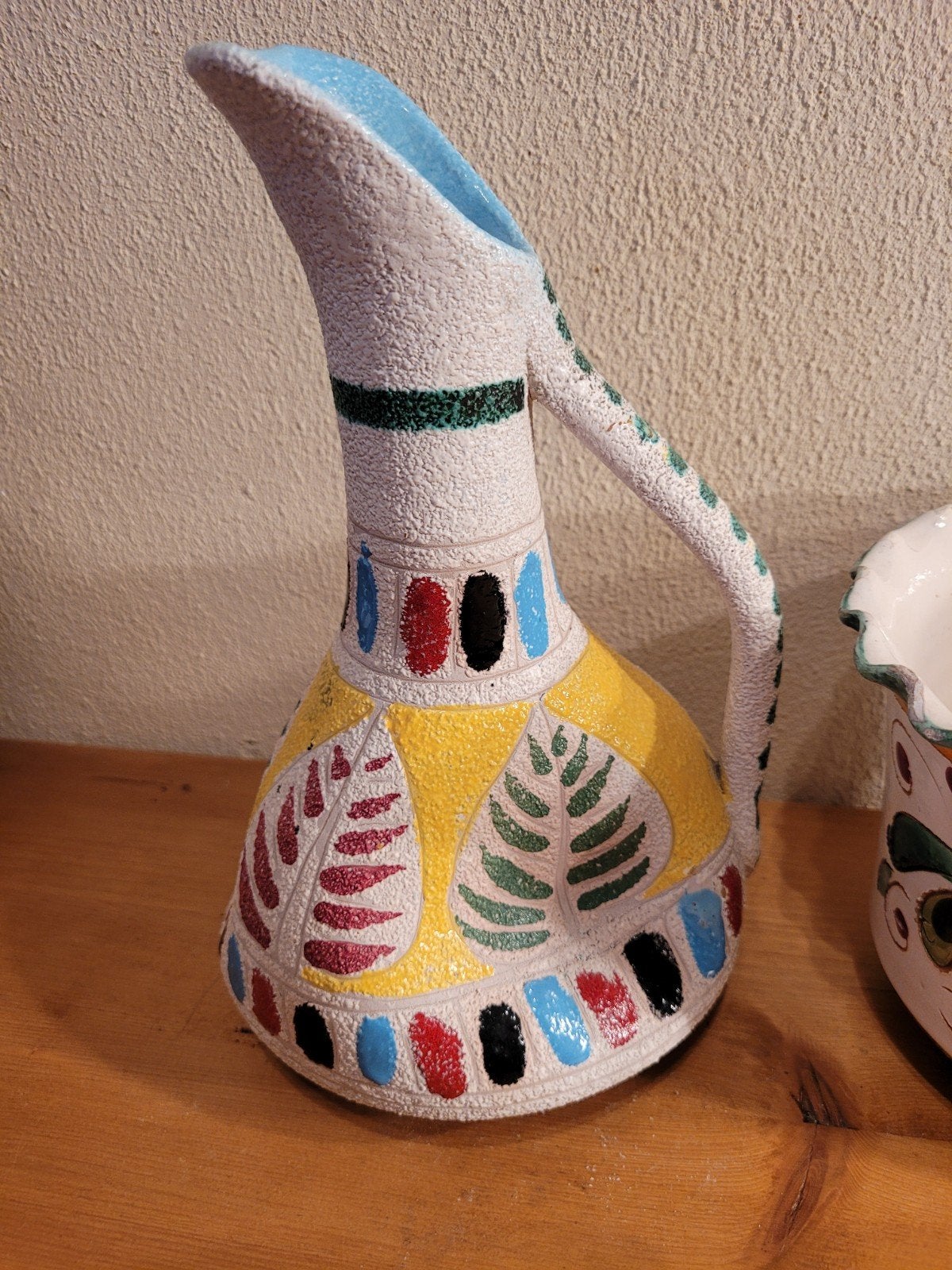 Italiaans aardewerk vaas kruik vintage kleuren Italië, Antiek en Kunst, Antiek | Vazen, Ophalen of Verzenden