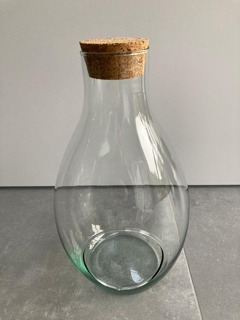 Terrarium pot - glazen pot - kurk, Ophalen, Overige kleuren, Nieuw, Glas