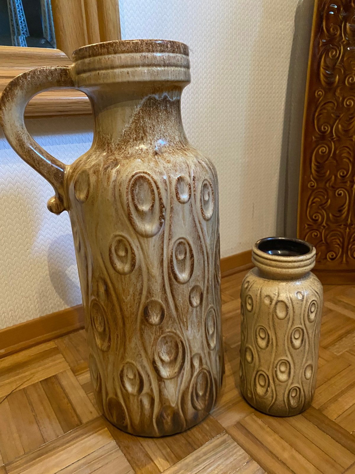West Germany Scheurich coral set vazen, Ophalen, Zo goed als nieuw