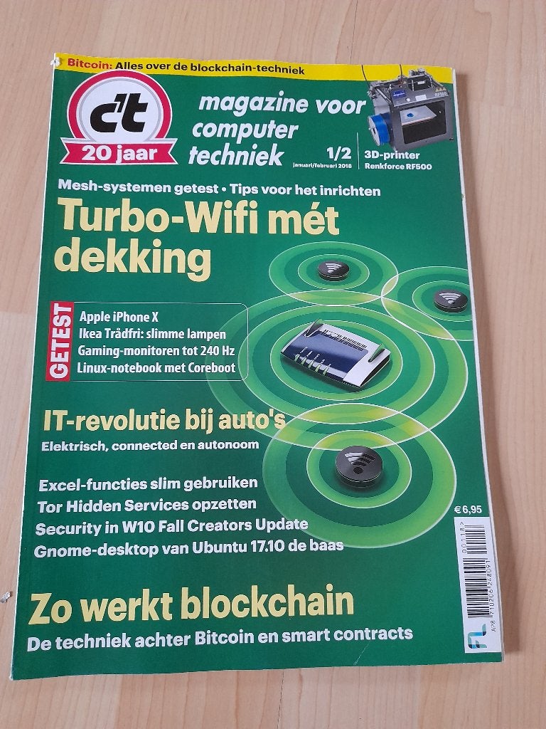 TIJDSCHRIFTEN C'T MAGAZINE COMPUTER TECHNIEK 2017 en 2018, Boeken, Tijdschriften en Kranten, Ophalen of Verzenden, Zo goed als nieuw
