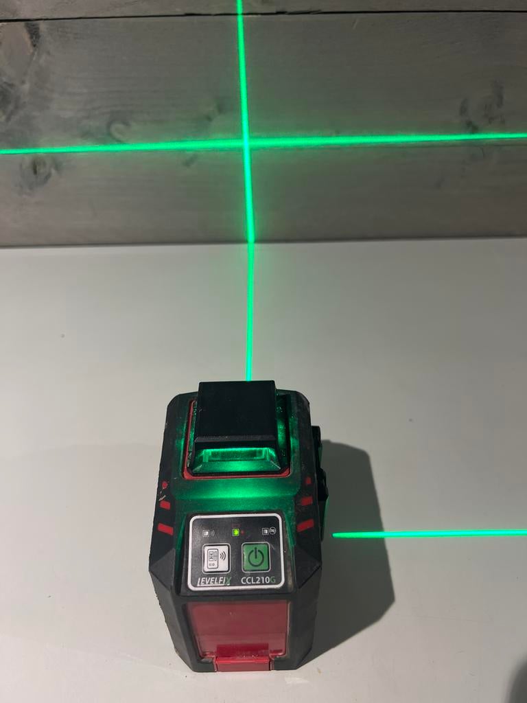 LevelFix CCL210 Kruislijnlaser Groen - Complete Set, B, N, Ophalen of Verzenden, Zo goed als nieuw