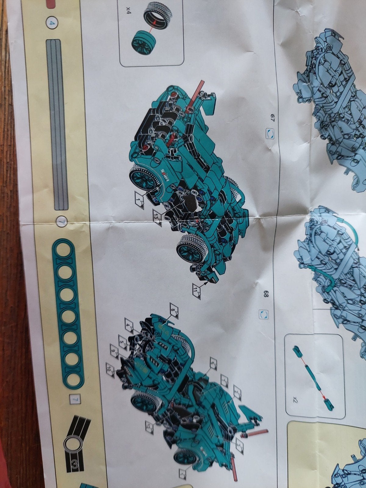 Namaak Lego Technic stijl auto bouwset - Groen, Ophalen of Verzenden, Nieuw, Overige merken