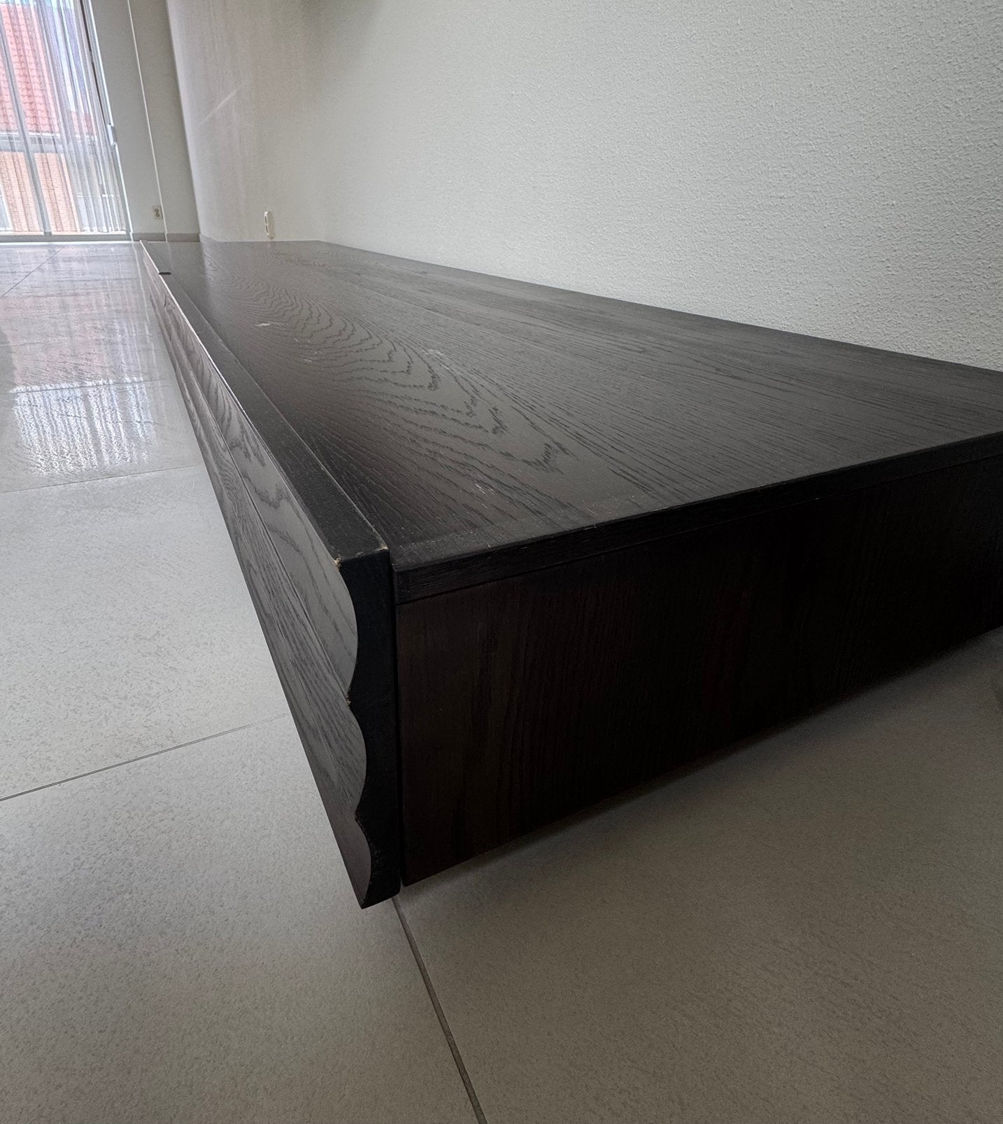 Tv kast mokka bruin, Ophalen, Gebruikt, 200 cm of meer, 50 tot 75 cm