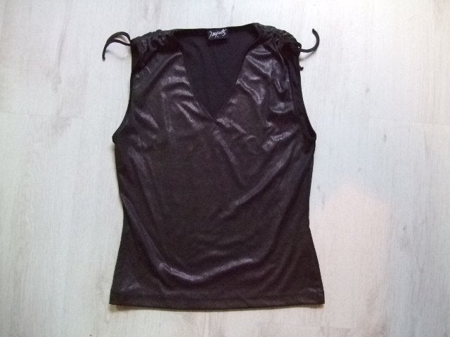 zwart-grijs glimmend shirt van Impuls mt M € 4,00, Kleding | Dames, Maat 38/40 (M), Impuls, Zwart, Ophalen of Verzenden