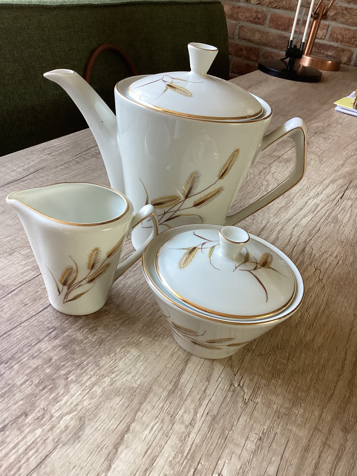Thee servies met mooi patroon, Antiek en Kunst, Antiek | Servies compleet, Ophalen of Verzenden