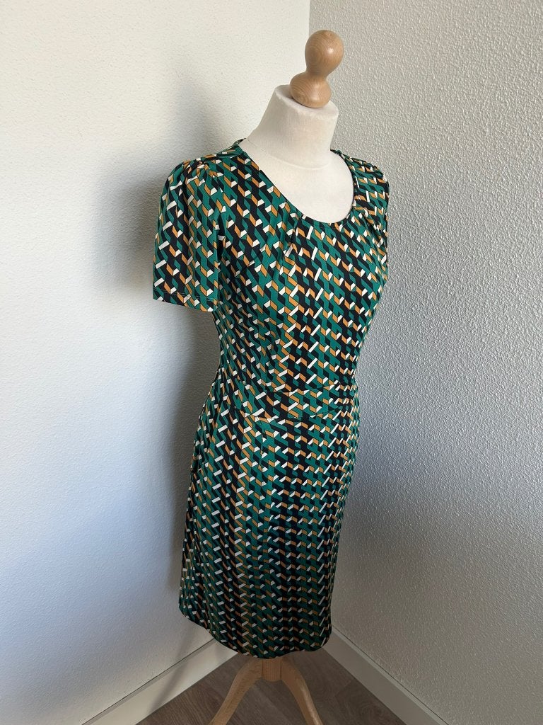 King Louie maat XL groene retro geblokte mona jurk 2268, Kleding | Dames, Jurken, Maat 46/48 (XL) of groter, Ophalen of Verzenden