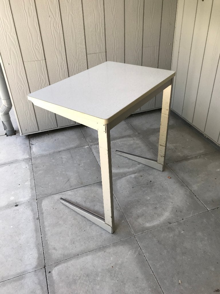 Ahrend de Cirkel Vintage Friso Kramer Schooltafel, Ophalen, Minder dan 55 cm, Gebruikt, Metaal of Aluminium