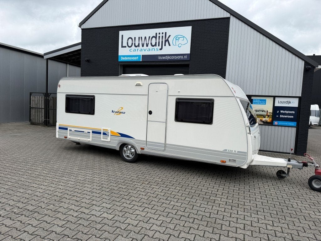 BURSTNER Ventana 530 TL ’04 (Enkele Bedden, Airco), Caravans en Kamperen, Caravans, 2 aparte bedden, Rondzit, 7 tot 8 meter, Bedrijf