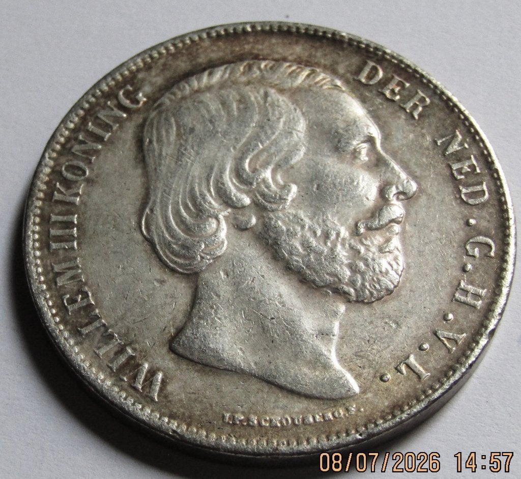 **  1872  - NL   - Rijksdaalder Willem III - Vervalsing **, Postzegels en Munten, Munten | Nederland, Verzenden, Koning Willem III