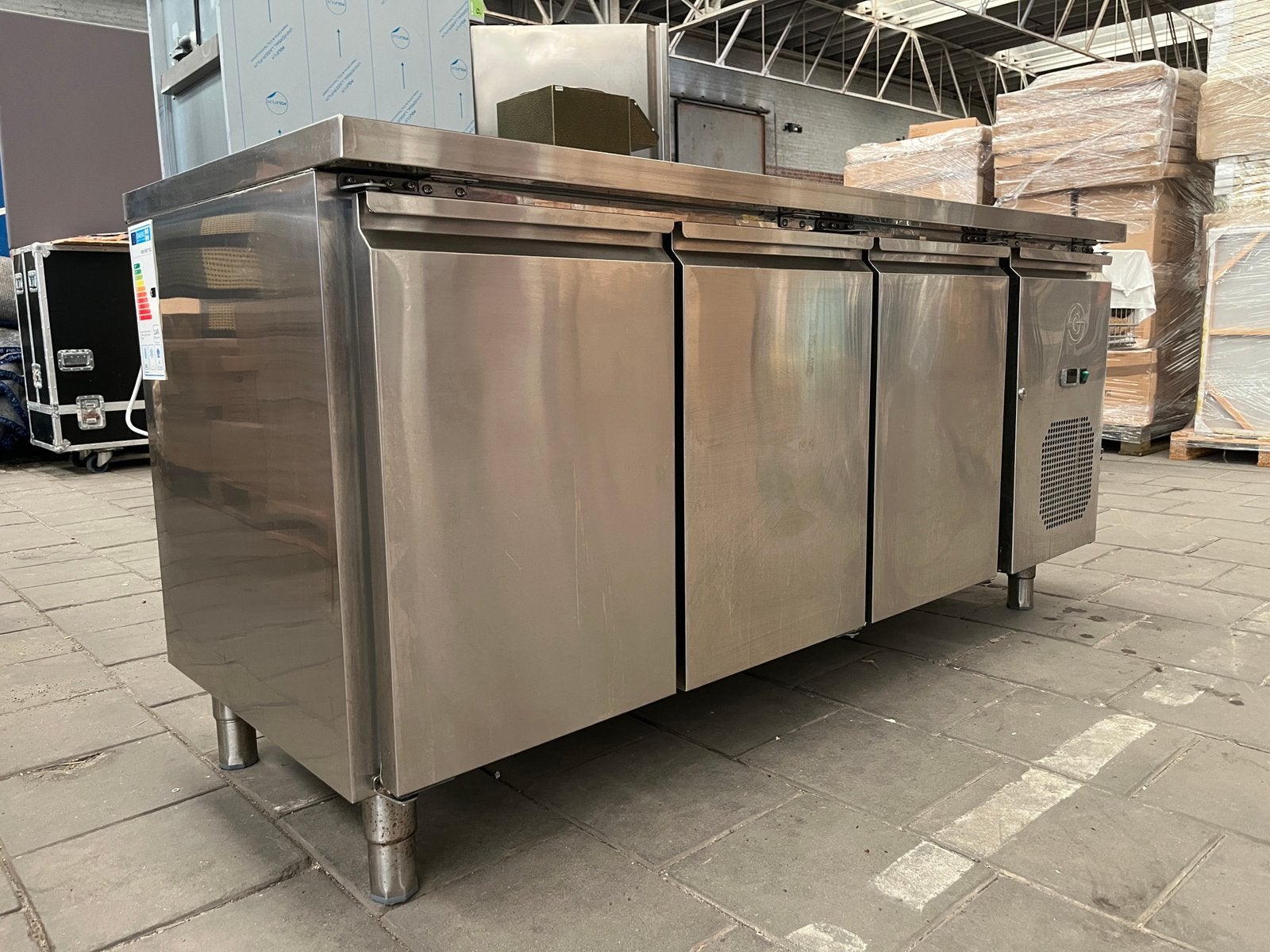 RVS Horeca Koelwerkbank 4 Deurs  | 6 Maanden Oud, Ophalen, Koelen en Vriezen