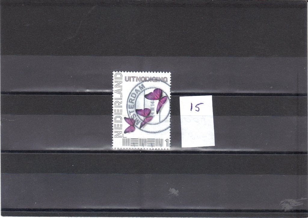Nederland Kaderpostzegel Vlinders gest 15, Ophalen of Verzenden, Gestempeld