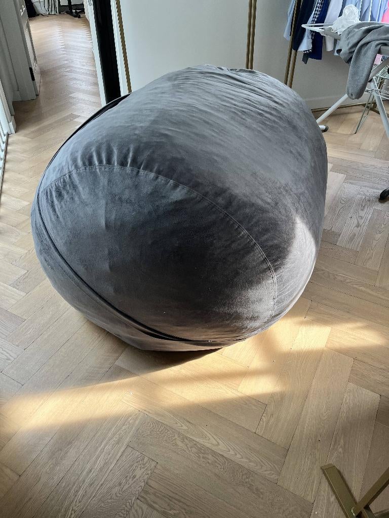 Zitzak Charlie & Finn Extra Grote Beanbag, Ophalen, Zo goed als nieuw, Grijs, Zitzak