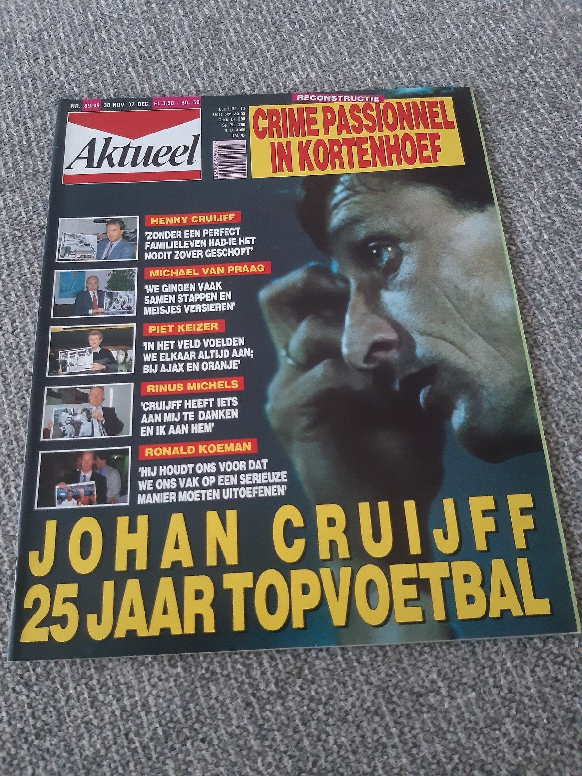 49.Aktueel 1989. Johan Cruijff. Gerard Joling. Ate de Jong., Verzamelen, Ophalen of Verzenden, 1980 tot heden, Tijdschrift