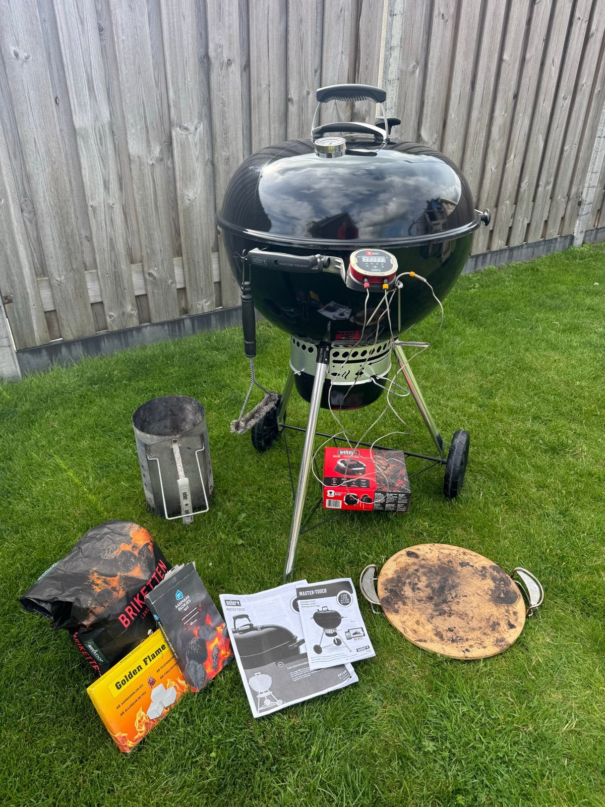 Weber Master-Touch GBS E-5750 BBQ met igrill 2 en  extra’s, Ophalen, Gebruikt