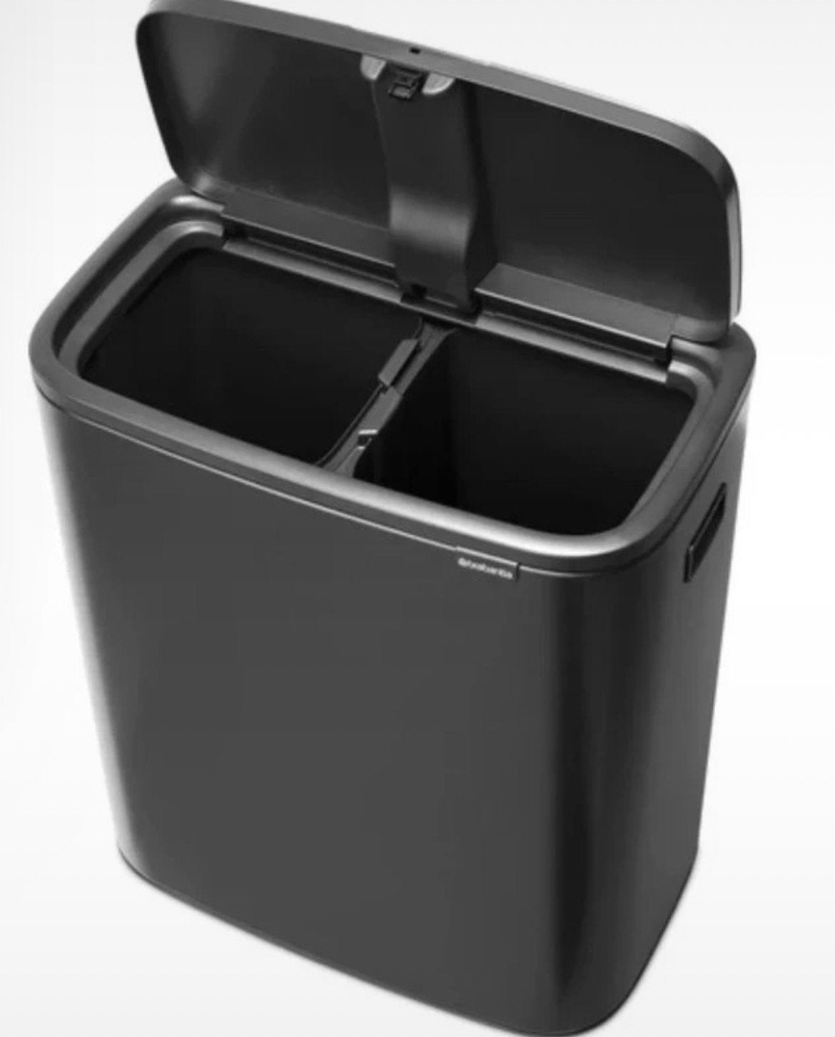 Brabantia Bo Touch Bin Prullenbak - 2x30L - Mat Zwart, Ophalen, Nieuw, 40 liter of meer, 75 – 100