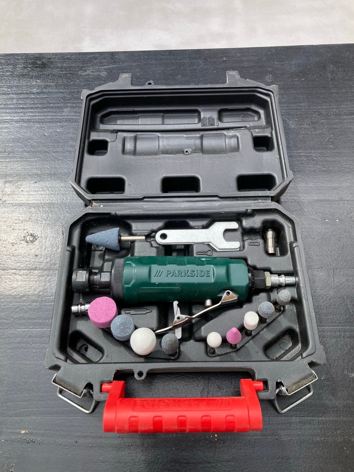 Parkside Rechte Handslijpmachine, Doe-het-zelf en Verbouw, Gereedschap | Slijpmachines, Ophalen, Zo goed als nieuw, Minder dan 700 watt