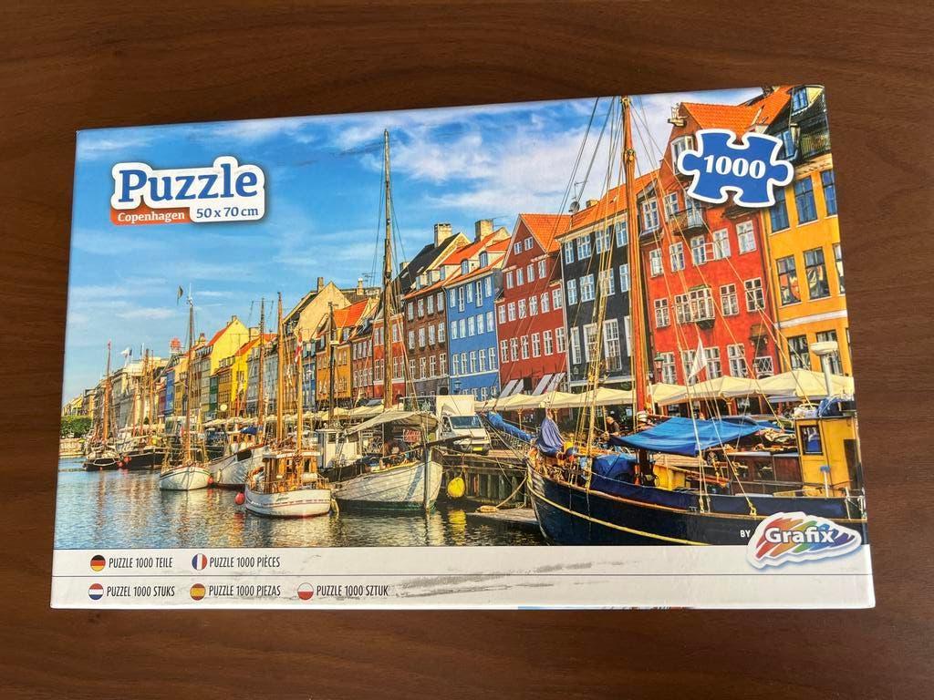 Grafix Legpuzzel Kopenhagen 1000 stukjes, Ophalen of Verzenden, 500 t/m 1500 stukjes, Zo goed als nieuw, Legpuzzel