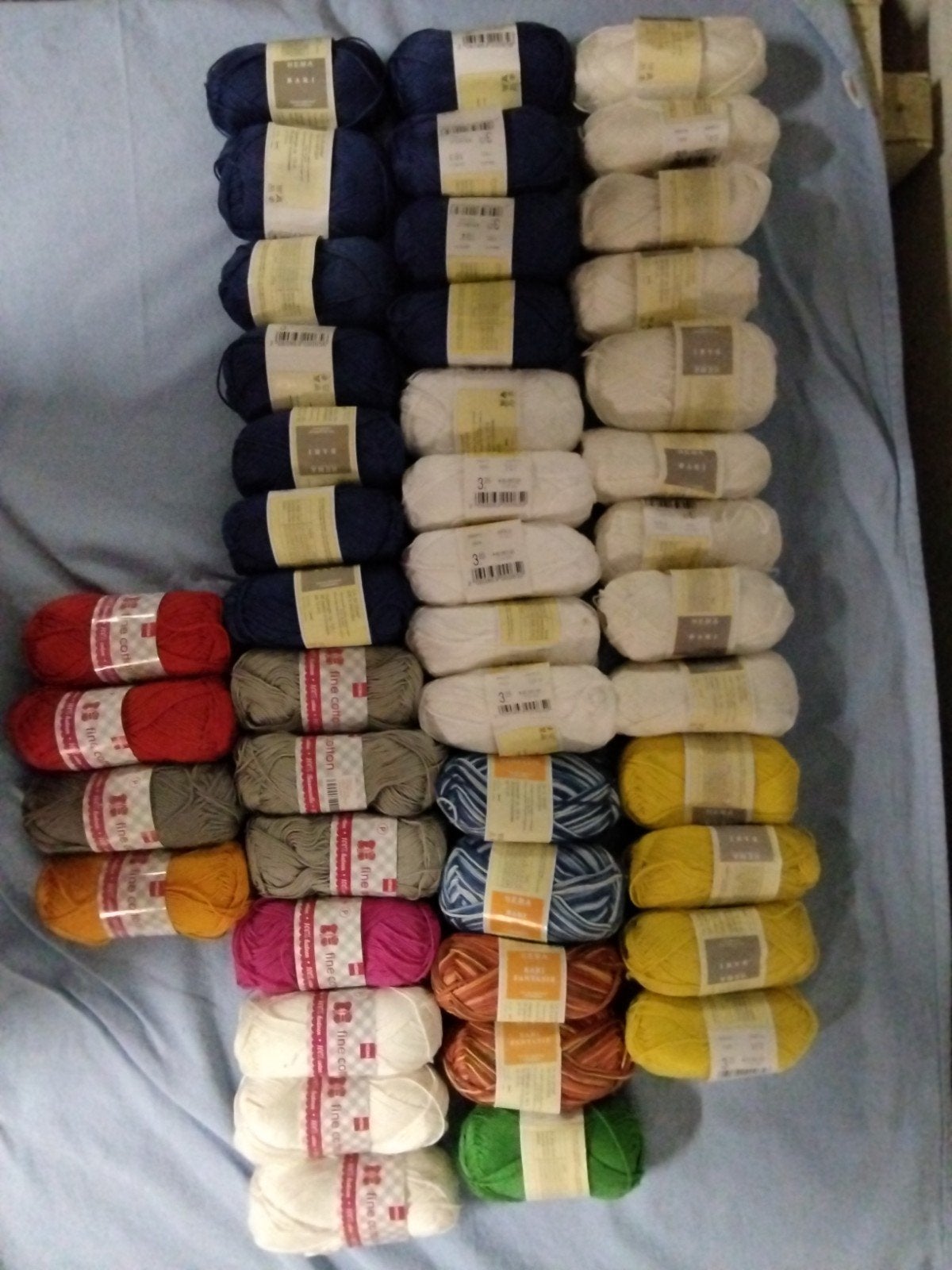 Groot pakket Hema katoen, Bari en Fine Cotton garen, Verzenden, Nieuw, Breien of Haken, Wol of Garen