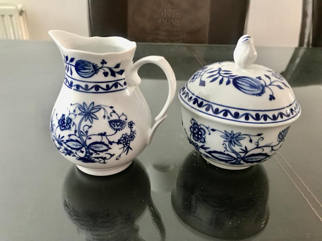 Zwiebelmuster Melkkan en Suikerpot, Antiek en Kunst, Antiek | Porselein, Ophalen
