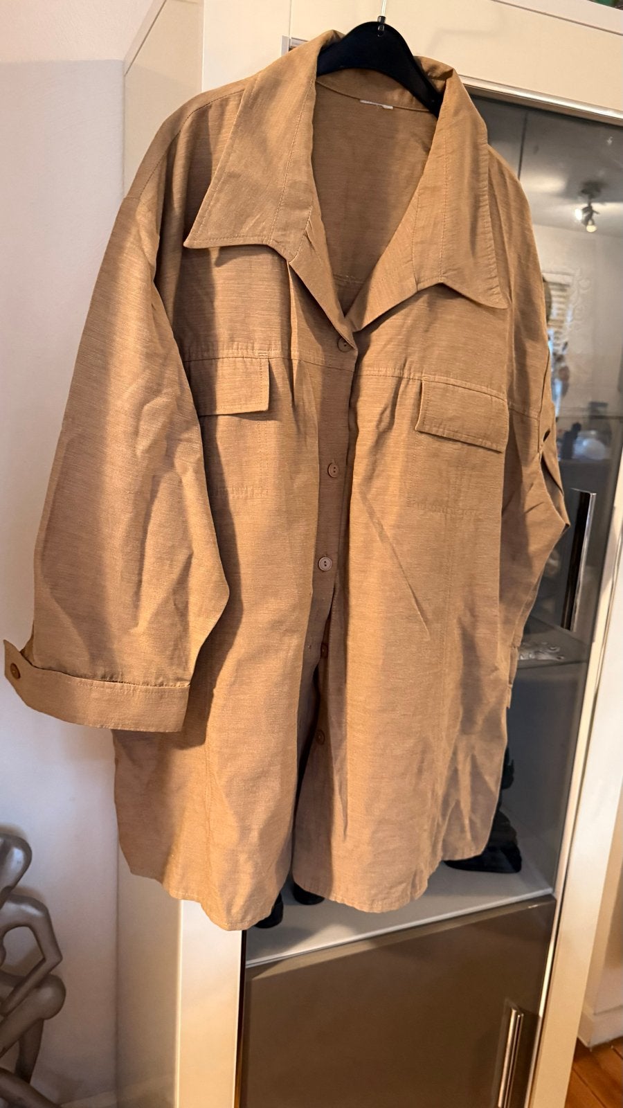 Marca Oversized Blouse Maat 50/52 - Beige, Kleding | Dames, Ophalen of Verzenden, Zo goed als nieuw, Beige, Blouse of Tuniek