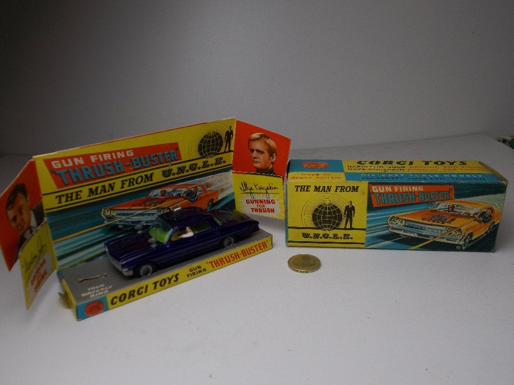 1967 Corgi Toys 497 THE MAN FROM UNCLE + ORIGINELE DOOSJES!, Ophalen of Verzenden, Zo goed als nieuw, Auto, Corgi