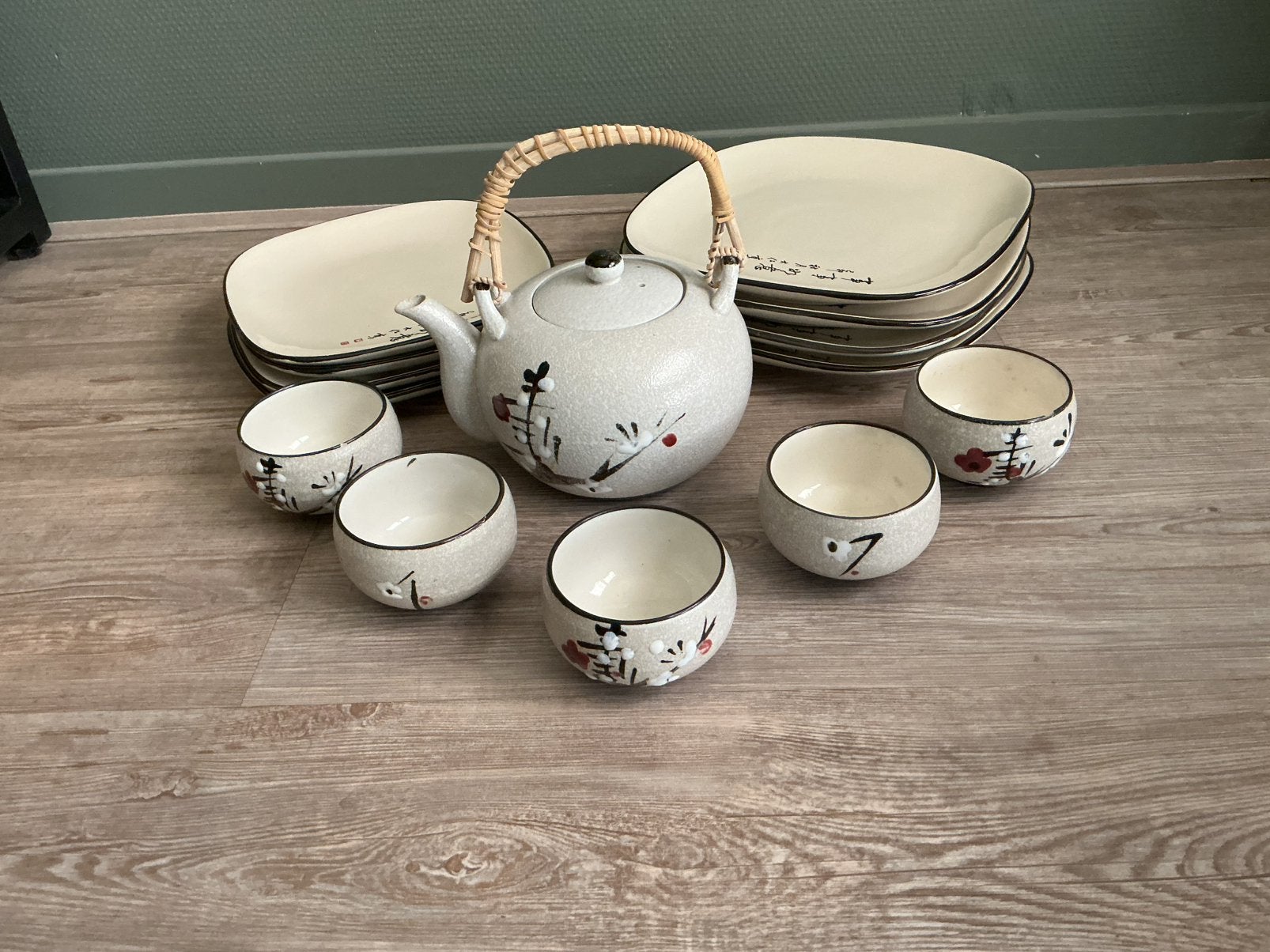 Japans / chinees (thee) servies, 14 delig, vintage, Ophalen