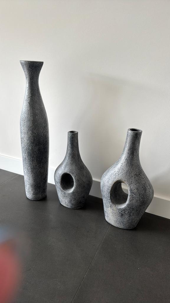 3 vazen, Ophalen, Steen, Overige kleuren, 50 tot 75 cm