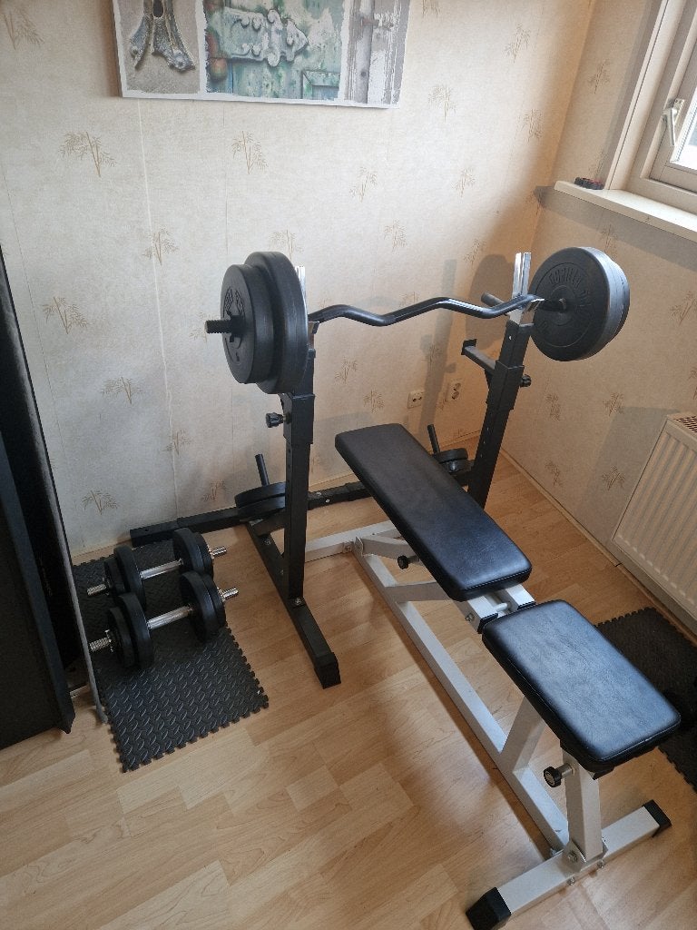 Halterbank set, Ophalen, Armen, Gebruikt, Krachtstation