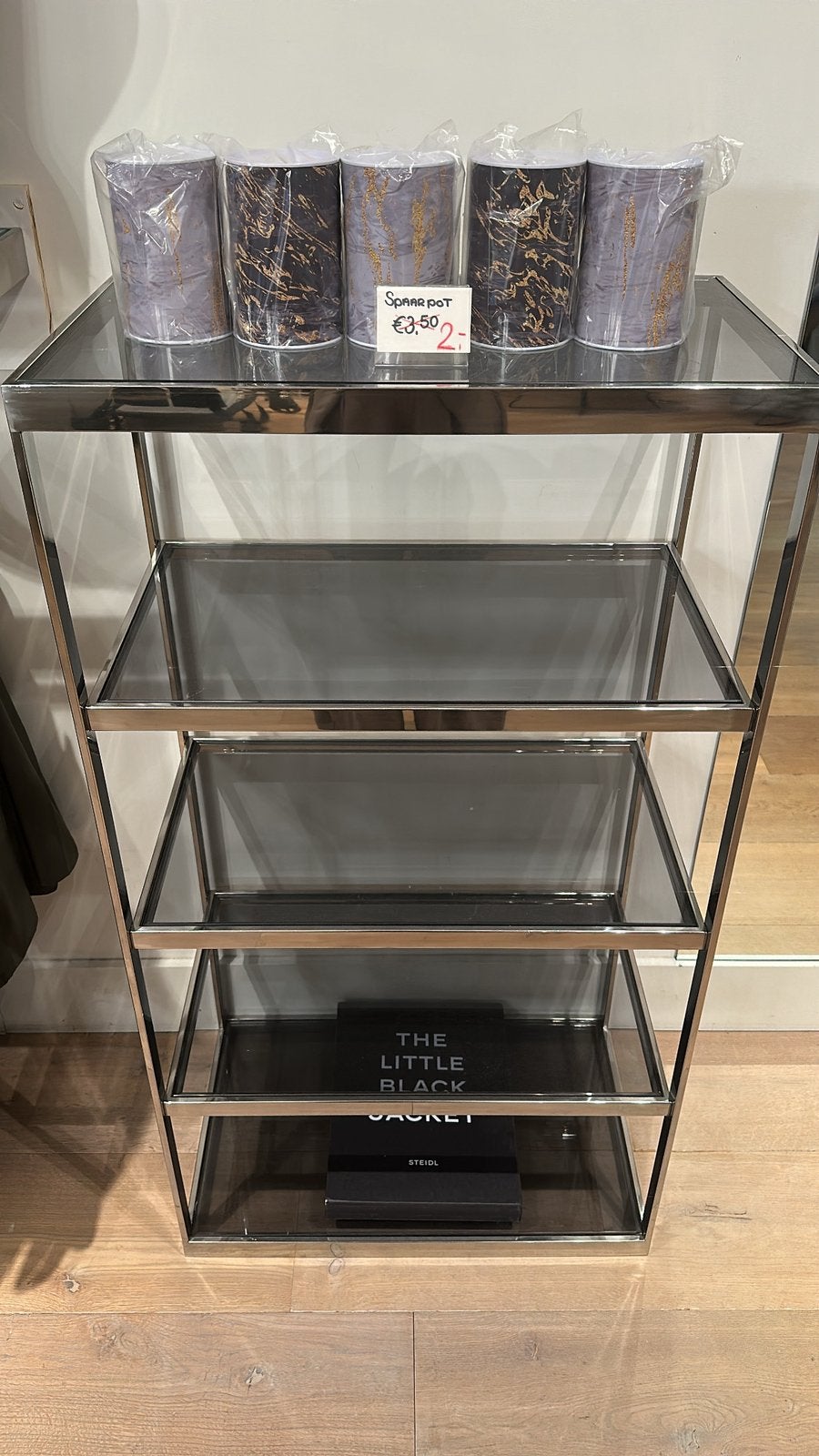 Design kast van groom en rook glas, Ophalen, Gebruikt, 50 tot 100 cm, Glas