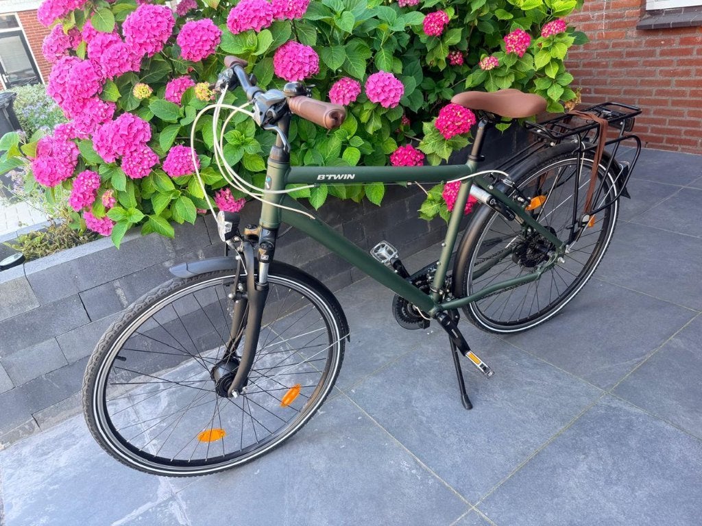 B'Twin Stadsfiets - Zo goed als nieuw, Velgrem, Versnellingen, Zo goed als nieuw, 53 tot 57 cm