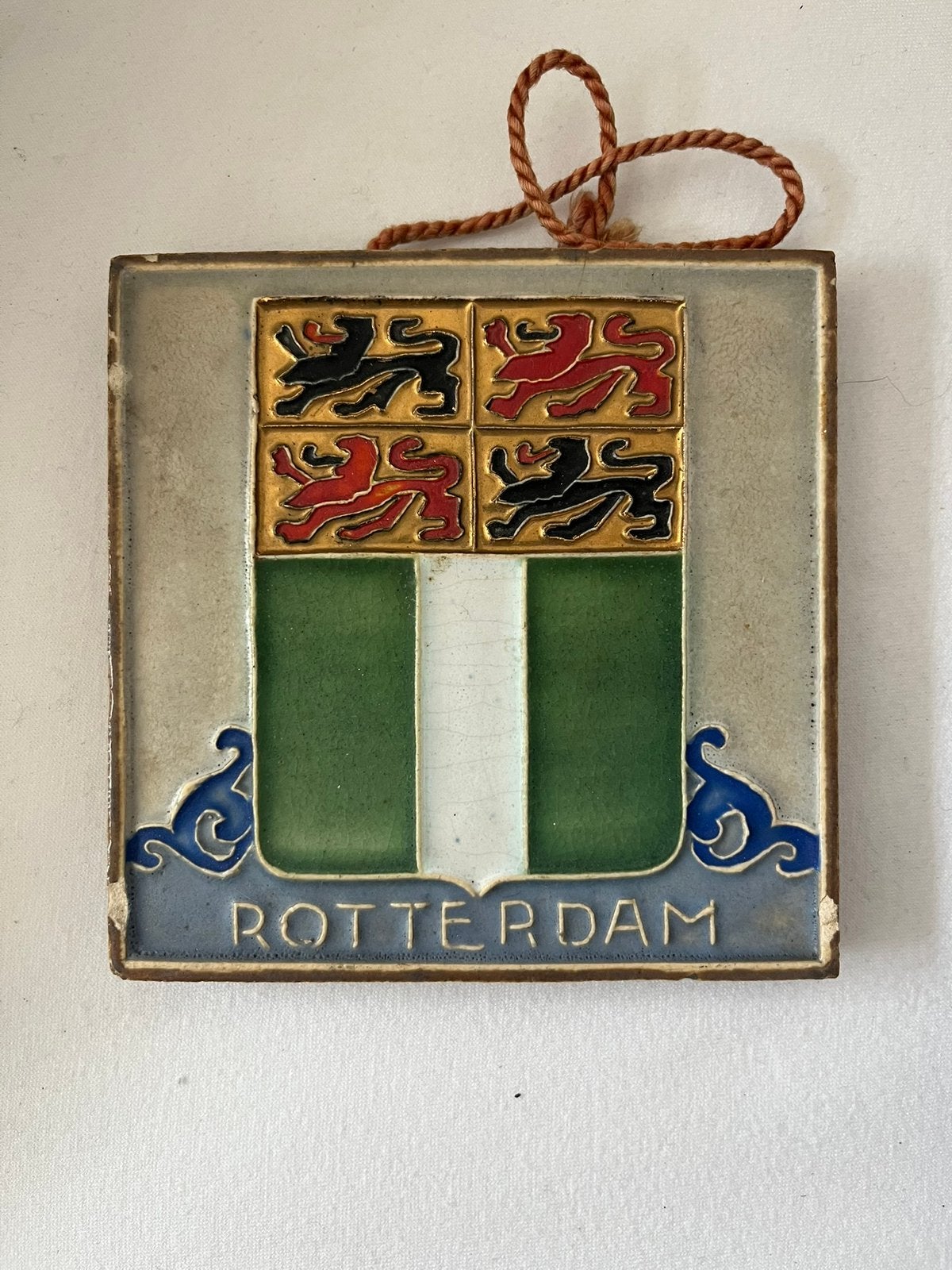 Cloisonné tegel Rotterdam – Westraven Utrecht, Ophalen of Verzenden